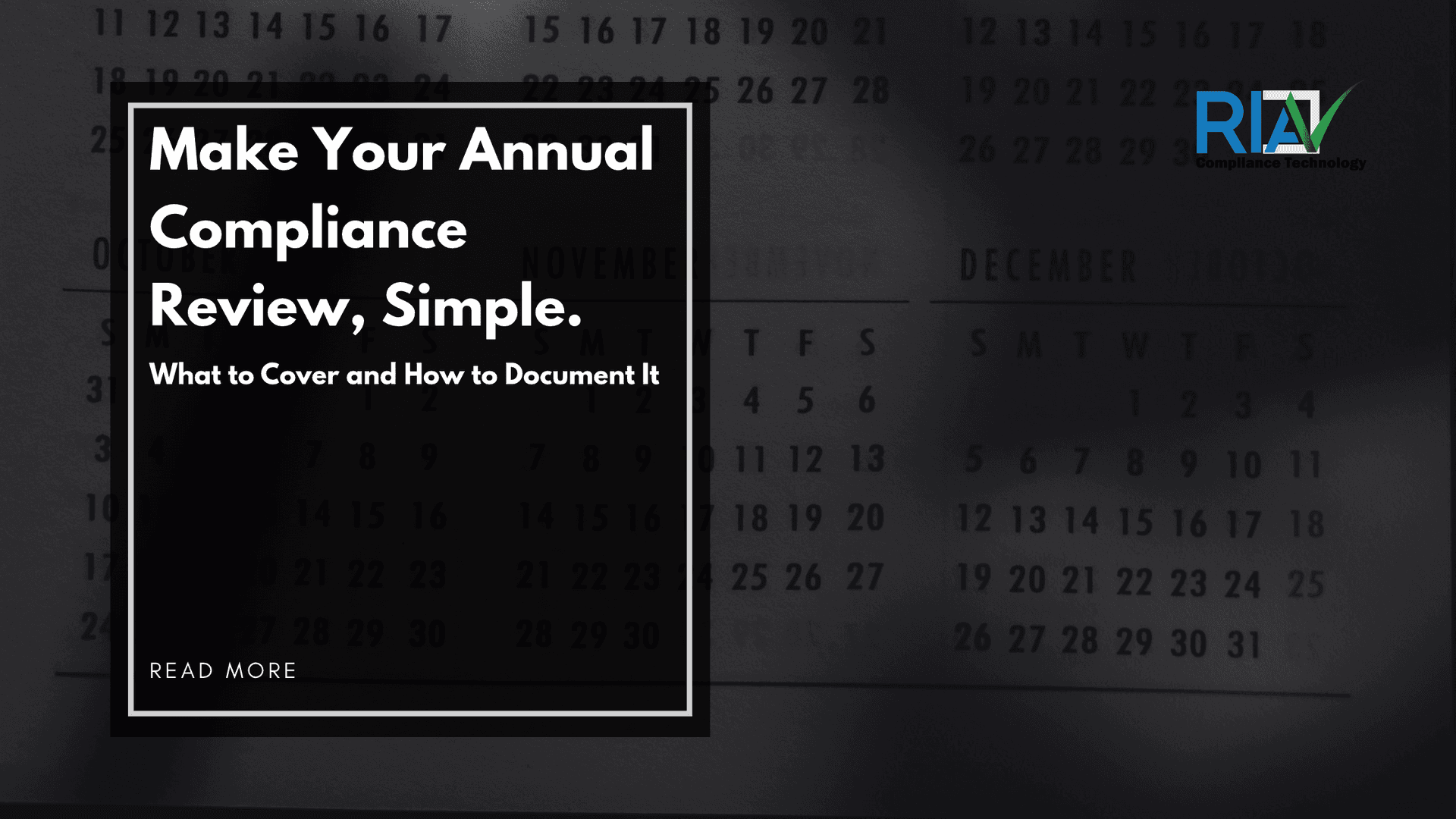 Make Your Annual Compliance Review, Simple