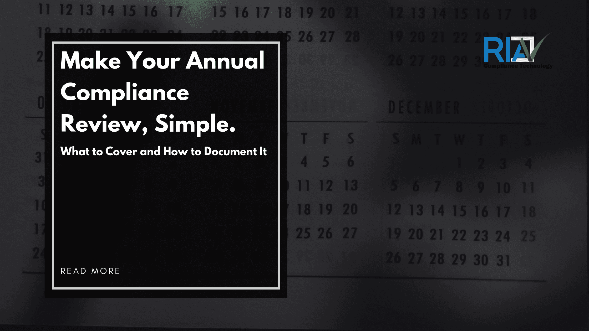 Make Your Annual Compliance Review, Simple