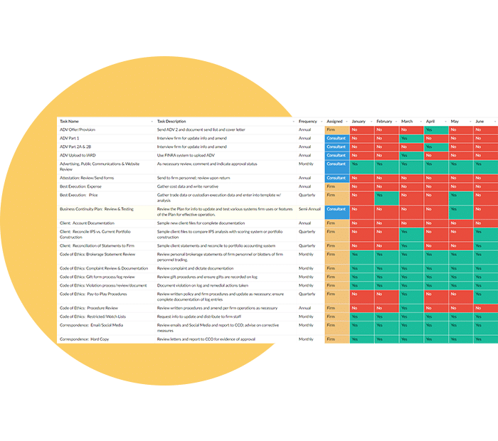 Simple Compliance Calendar RIA Compliance Technology